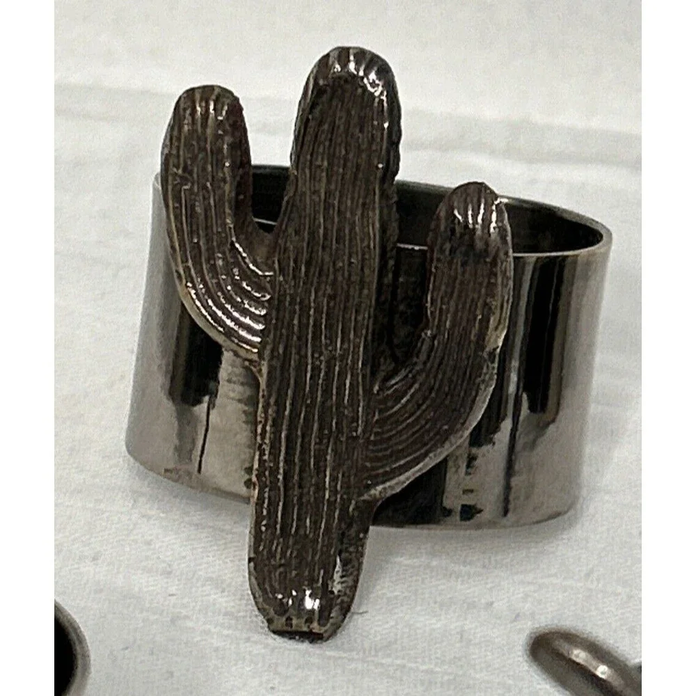 Western Theme Napkin 6 Holders Cactus Cowboy Hat Bronco Cowgirl Party Nashville